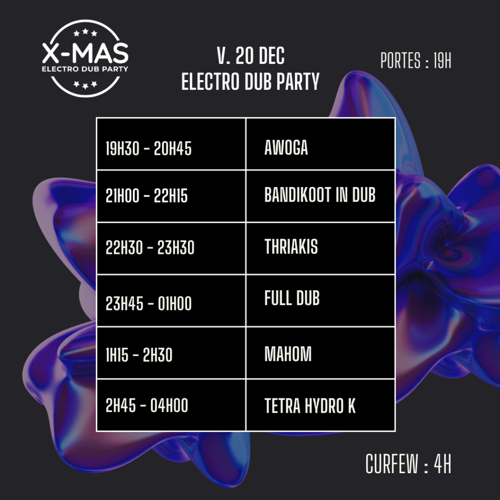 X-MAS PARTY 2024 - ELECTRO DUB PARTY - Zone51