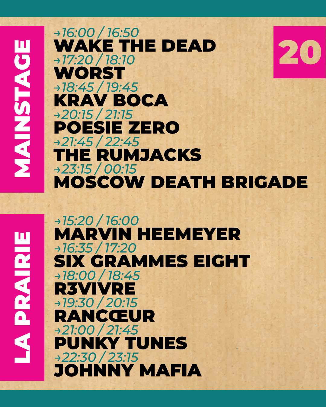 horaire de passage Z51 Fest 2025 J4