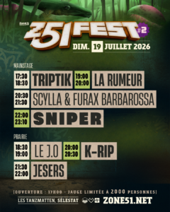 Z51 Fest horaire dim 19 juillet